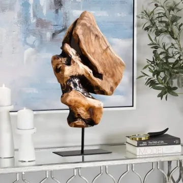 WELLAND Irregular Cedar Wood Root Sculpture for Home Office