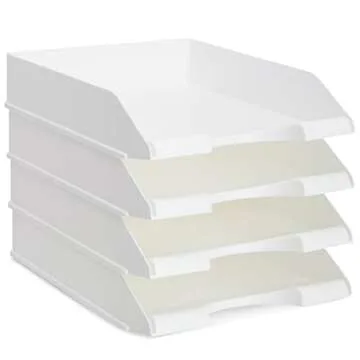 Stockroom Plus Stackable Paper Trays for Desk Organization