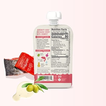 Serenity Kids Salmon Purees for 6+ Month Babies - 6 Count
