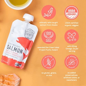 Serenity Kids Salmon Purees for 6+ Month Babies - 6 Count