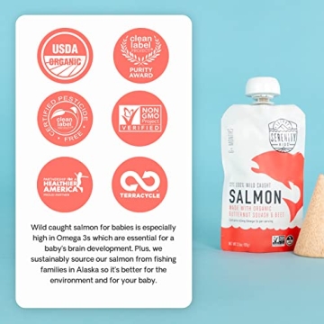 Serenity Kids Salmon Purees for 6+ Month Babies - 6 Count