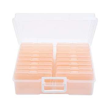 Naivees 4" x 6" Photo Storage Case with Handle, 16 Inner Photo Organizer Keeper, Extra Large Storage...