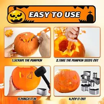 ButyHome 33 PCS Pumpkin Carving Kit for Family Fun and Safety