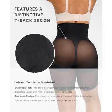 SHAPELLX Shapewear Tummy Control High Waist Shaping Shorts Body Shaper Control Panties Butt Lifting ...