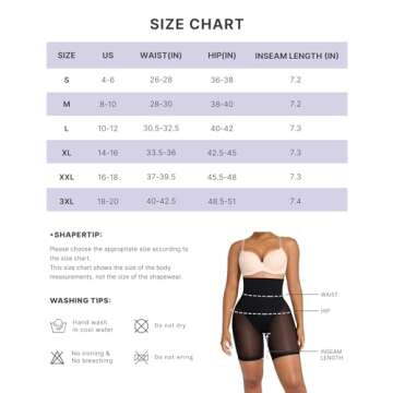 SHAPELLX Shapewear Tummy Control High Waist Shaping Shorts Body Shaper Control Panties Butt Lifting Shapewear Shorts Black