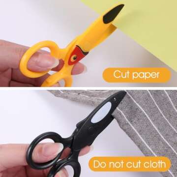 Cute Toddler Scissors 3 Pcs Safety Craft Scissors for Kids