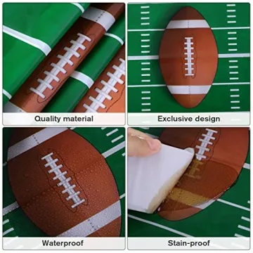 ADXCO Football Themed Tablecloths for Game Day Parties