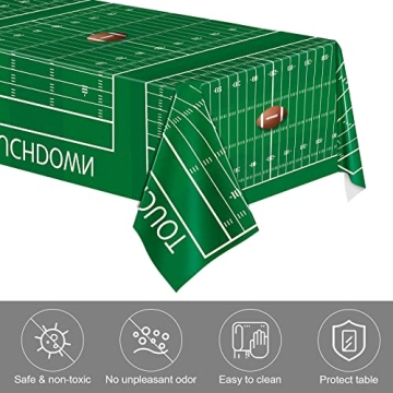 ADXCO Football Themed Tablecloths for Game Day Parties