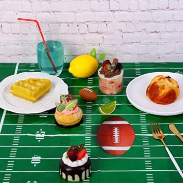 ADXCO Football Themed Tablecloths for Game Day Parties