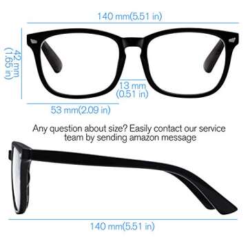 KUGUAOK 3-PACK Square Blue Light Blocking Glasses For Women Anti Eye Strain Computer Reading Glasses Unisex Fashion Eyeglasses Frame