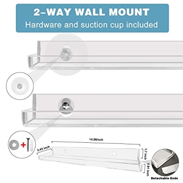 Urban Deco Clear Acrylic Spice Rack Organizer for Kitchen