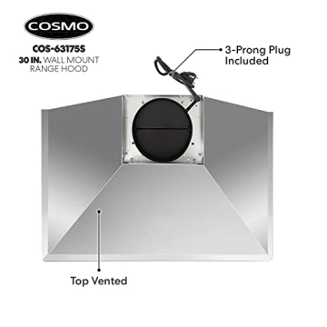 COSMO COS-63175S 30" Range Hood - Ducted & Ductless