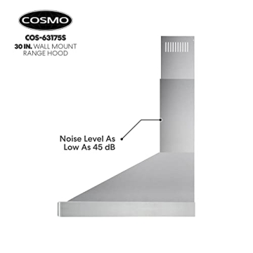 COSMO COS-63175S 30" Range Hood - Ducted & Ductless