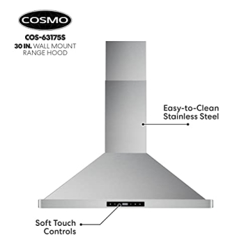COSMO COS-63175S 30" Range Hood - Ducted & Ductless