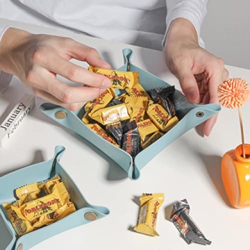 Aoyinism Leather Valet Tray Set for Travel and Home Organization