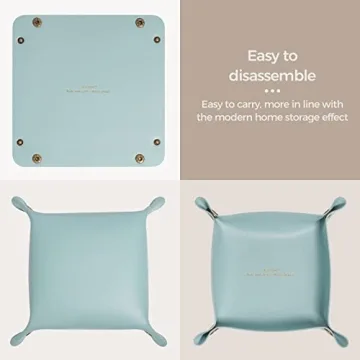 Aoyinism Leather Valet Tray Set for Travel and Home Organization