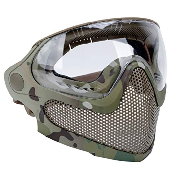 ATAIRSOFT 2 Modes Tactical Airsoft Mask with 3 Lenses