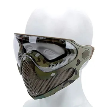 ATAIRSOFT 2 Modes Tactical Airsoft Mask with 3 Lenses