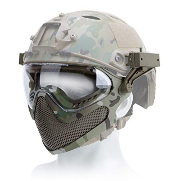 ATAIRSOFT 2 Modes Tactical Airsoft Mask with 3 Lenses