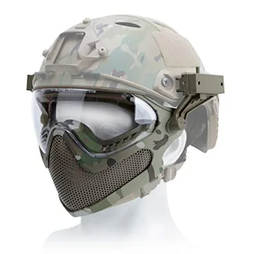 ATAIRSOFT 2 Modes Tactical Airsoft Mask with 3 Lenses
