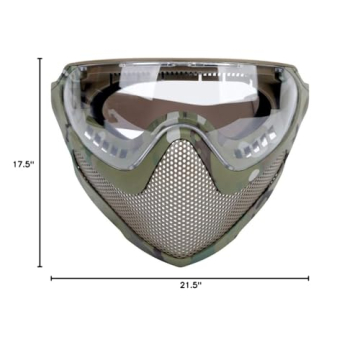 ATAIRSOFT 2 Modes Tactical Airsoft Mask with 3 Lenses