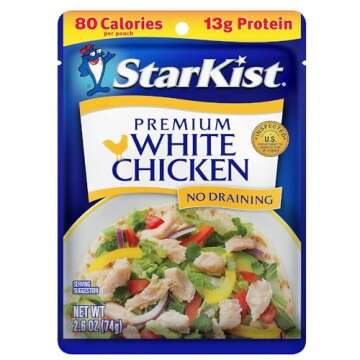StarKist Premium White Chicken Pouches - Convenient Protein Solution (12 Pack)