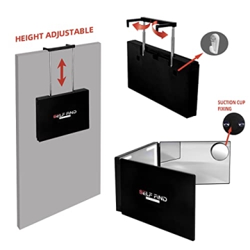 Self Find 3 Way LED Mirror for Easy Home Haircuts