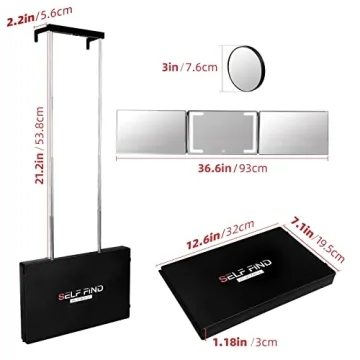 Self Find 3 Way LED Mirror for Easy Home Haircuts