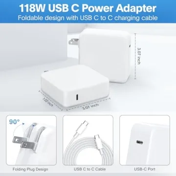 MacBook Pro 118W USB C Fast Charger & Cable