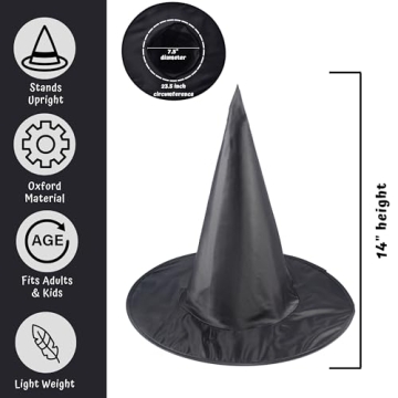 4E's Black Witch Hat - Ultimate Costume & Décor Accessory