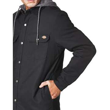 Dickies Fleece Hoodie Duck Shirt Jacket for Men