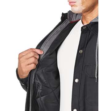 Dickies Fleece Hoodie Duck Shirt Jacket for Men