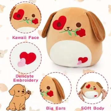 CAGRIKUELI 8-Inch Adorable Dog Plush for Kids and Gifts