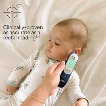 Braun ThermoScan 7+ Connect Digital Ear Thermometer - Family Care App Compatible, Age Precision Tech...