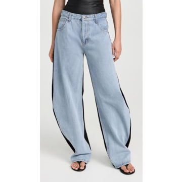 Lioness Women's Horseshoe Jeans - Trendy Two-Tone Style