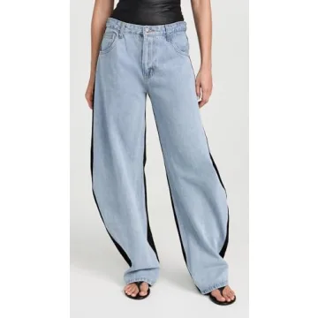 Lioness Women's Horseshoe Jeans - Trendy Two-Tone Style