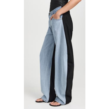 Lioness Women's Horseshoe Jeans - Trendy Two-Tone Style