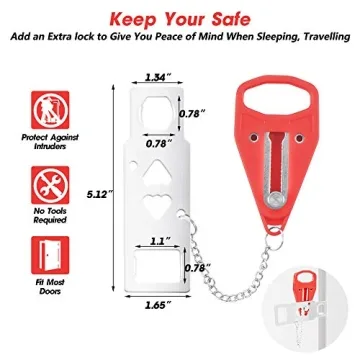 AceMining Portable Door Lock for Travel & Home Security