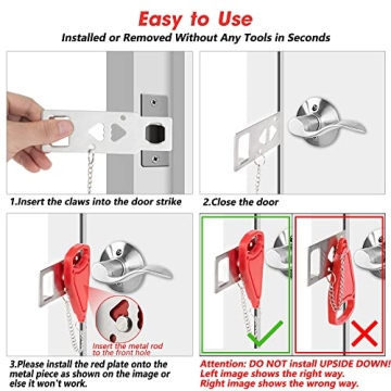 AceMining Portable Door Lock for Travel & Home Security