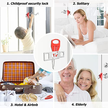 AceMining Portable Door Lock for Travel & Home Security