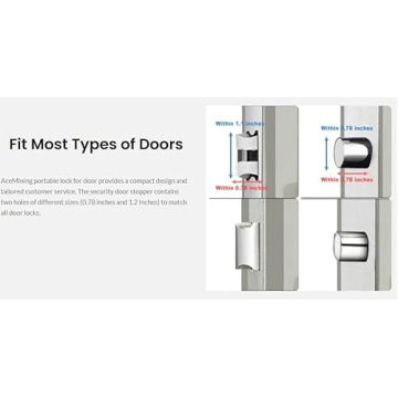 AceMining Portable Door Lock for Travel & Home Security