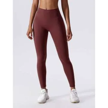 ABOCIW Workout Leggings for Women V Back Scrunch Butt High Waisted Gym Leggings Tummy Control Butt L...