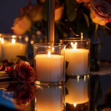 SUPMIND 15 Pack Glass Candle Jars - Eco-friendly & Versatile