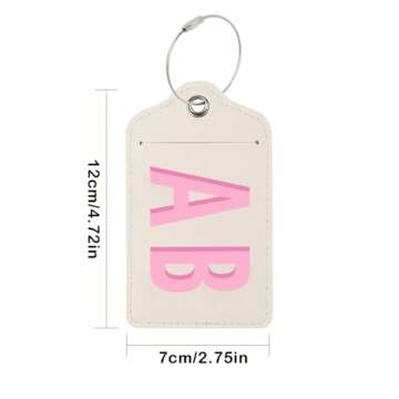 Personalized PU Leather Luggage Tags with Initials