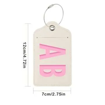 Personalized PU Leather Luggage Tags with Initials
