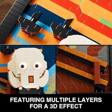 Cabagii The Scream Wall Art Building Sets for Adults, Famous Art Set, Display Framed DIY Painting Building Blocks, 3D Wall Art Building Kit for Home Office Décor