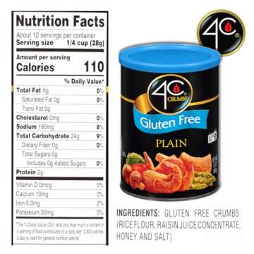 4C Premium Gluten Free Bread Crumbs – Light, Crispy & Flavorful, 6 Pack Value Bundle