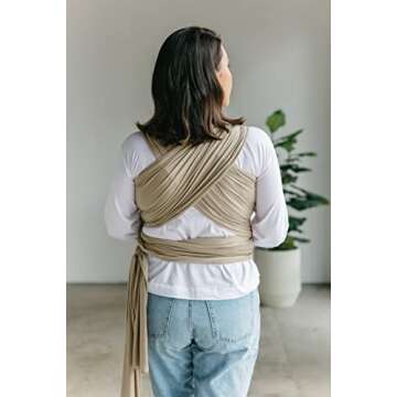 Solly Baby Wrap Carrier, for Newborn to Toddler 8-25 Lbs., Buttery-Soft & Lightweight Fabric, Reduce Crying & Increase Connection, Postpartum Essential, New Mom Gifts, Taupe