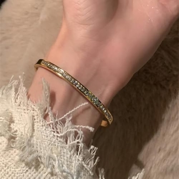 Ropartman Gold Plated Bangle Bracelet for Women