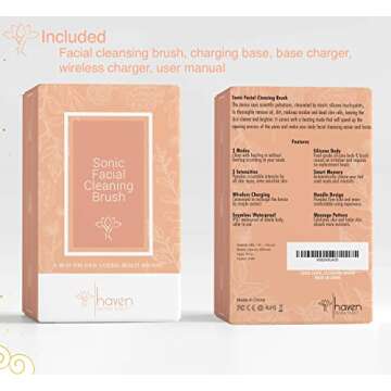 Sonic Facial Cleansing Brush | Great addition to your skin care tools, face massager, face exfoliator | 5 Speeds | Waterproof | Simple Charging